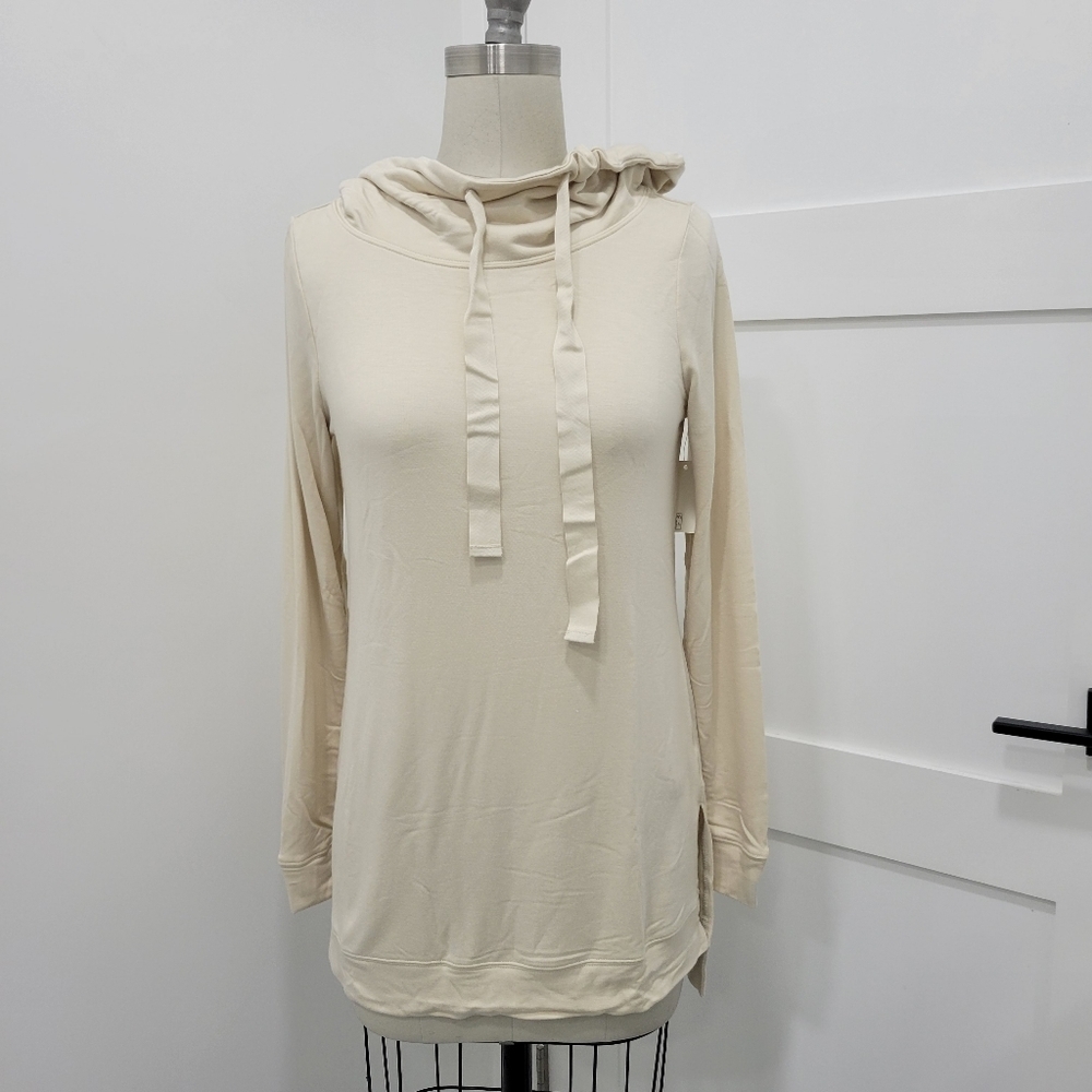 Daily Rltual Women's Supersoft Terry Long-Sleeve Funnel Neck Tunic Size M